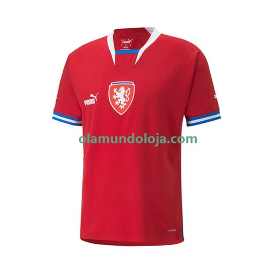 Camisola Chéquia Homem Equipamento Primeiro 2022 Manga Curta